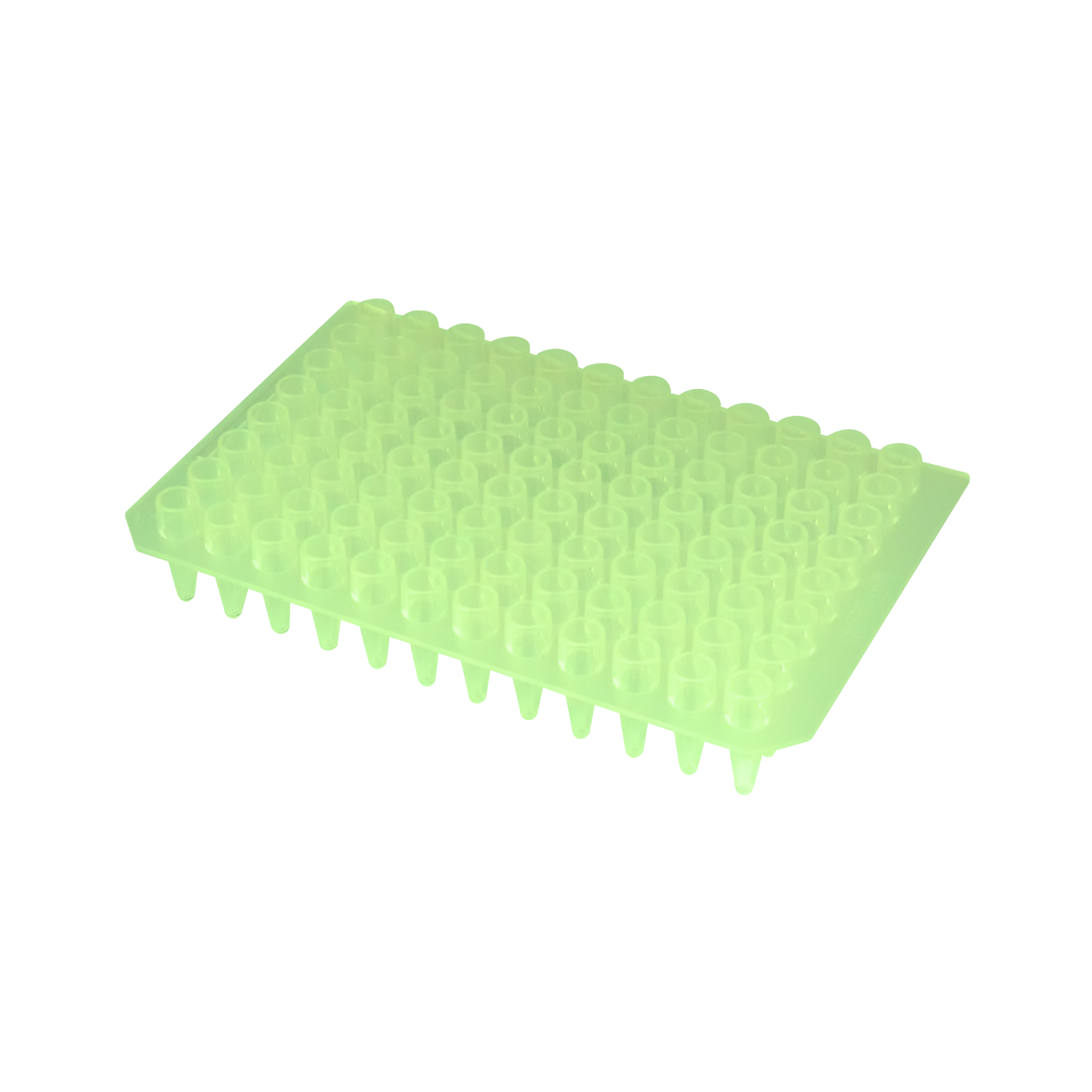 Caplugs® Evergreen 2143496G80E1 0.2mL PCR 96-Well Reaction Plate Green Polypropylene Copolymer (PPC) 10/Box MADE IN USA