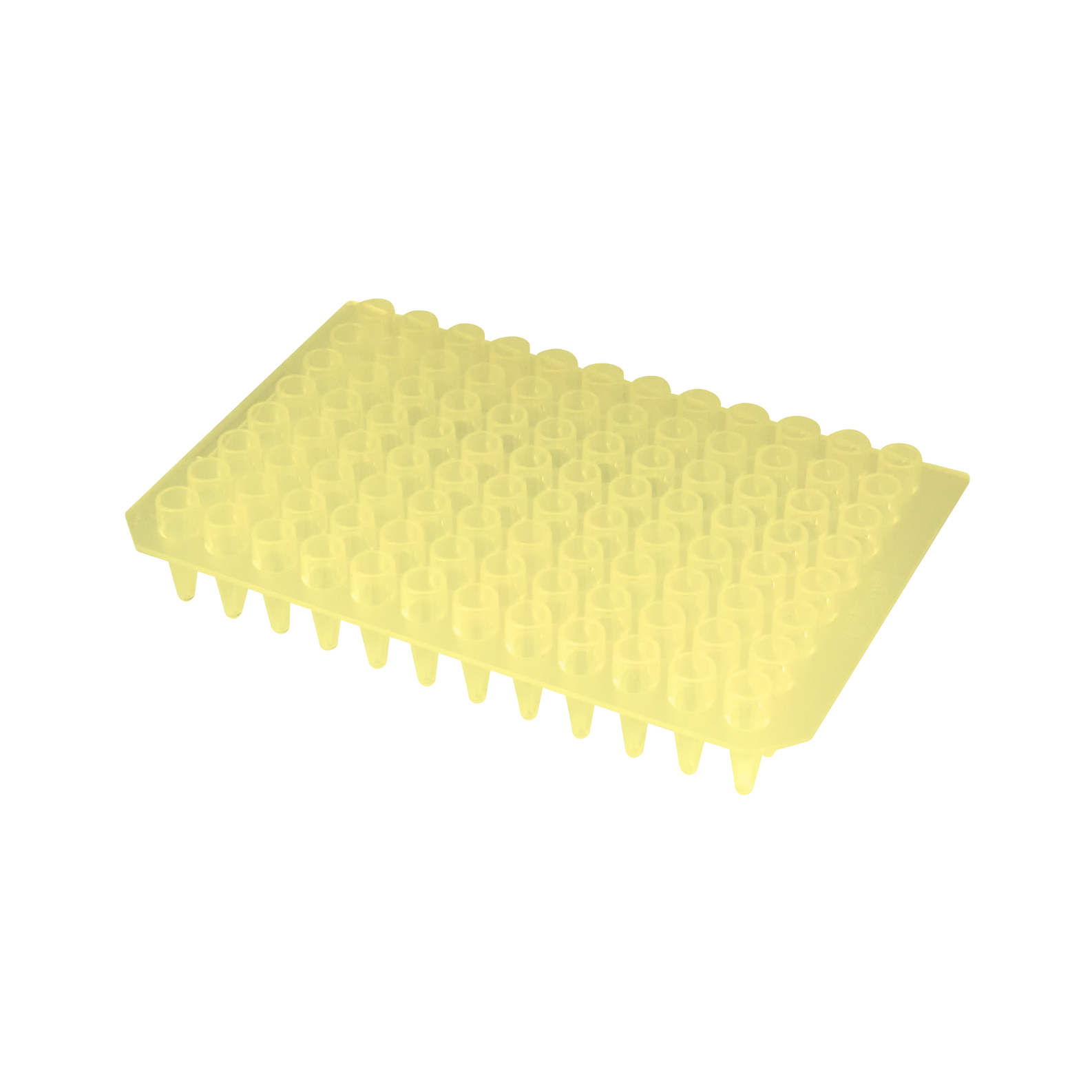 Caplugs® Evergreen 2143496Y80E1 0.2mL PCR 96-Well Reaction Plate Yellow Polypropylene Copolymer (PPC) 10/Box MADE IN USA