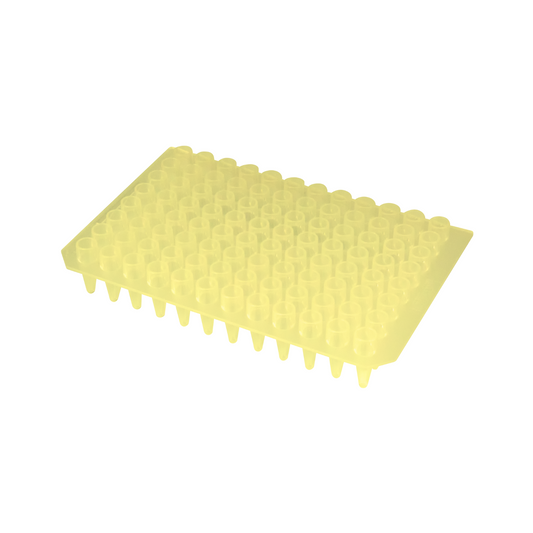 Caplugs® Evergreen 2143496Y80E1 0.2mL PCR 96-Well Reaction Plate Yellow Polypropylene Copolymer (PPC) 10/Box MADE IN USA