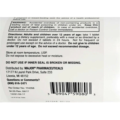 Major® FeroSul® Iron Mineral Supplement