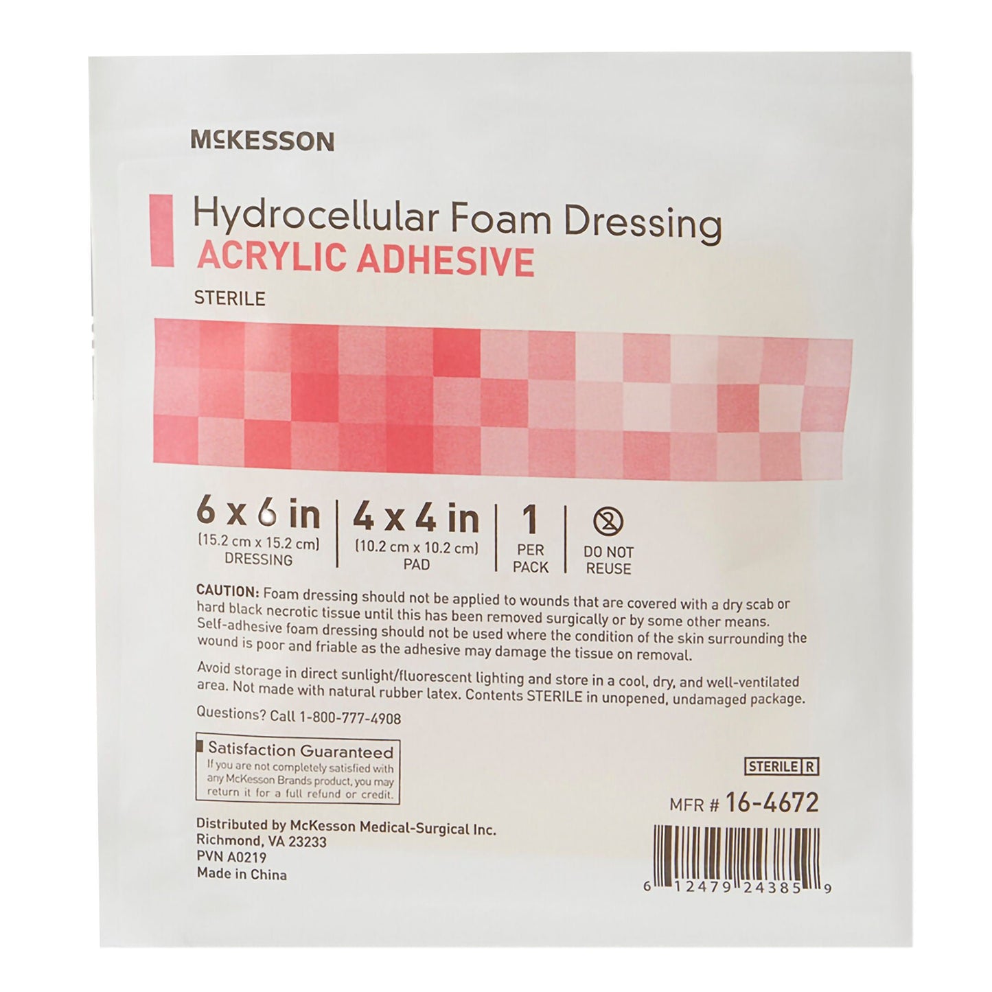 McKesson Acrylic Adhesive with Border Foam Dressing