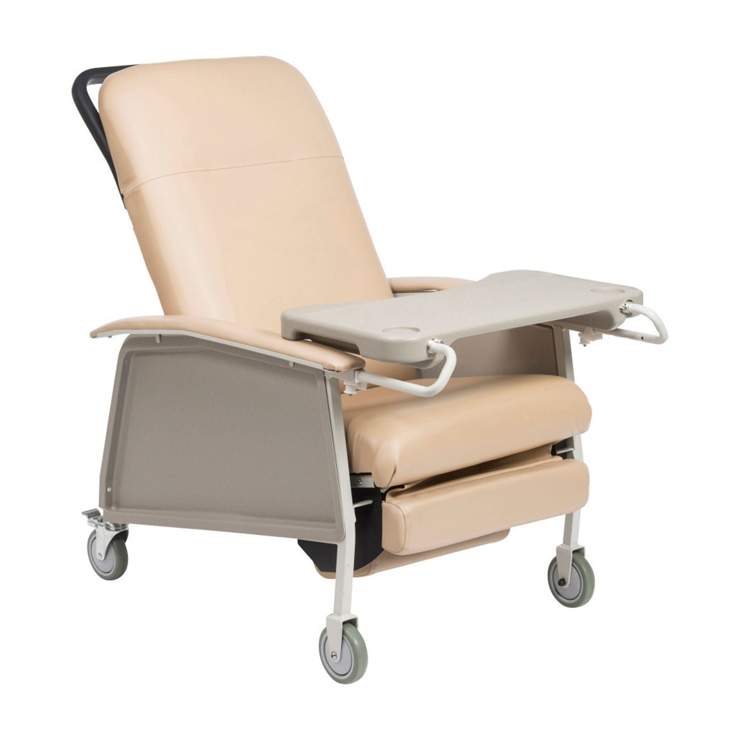 Drive Bariatric Recliner Tan Vinyl 5 Inch Casters 500 lbs. Weight Capacity