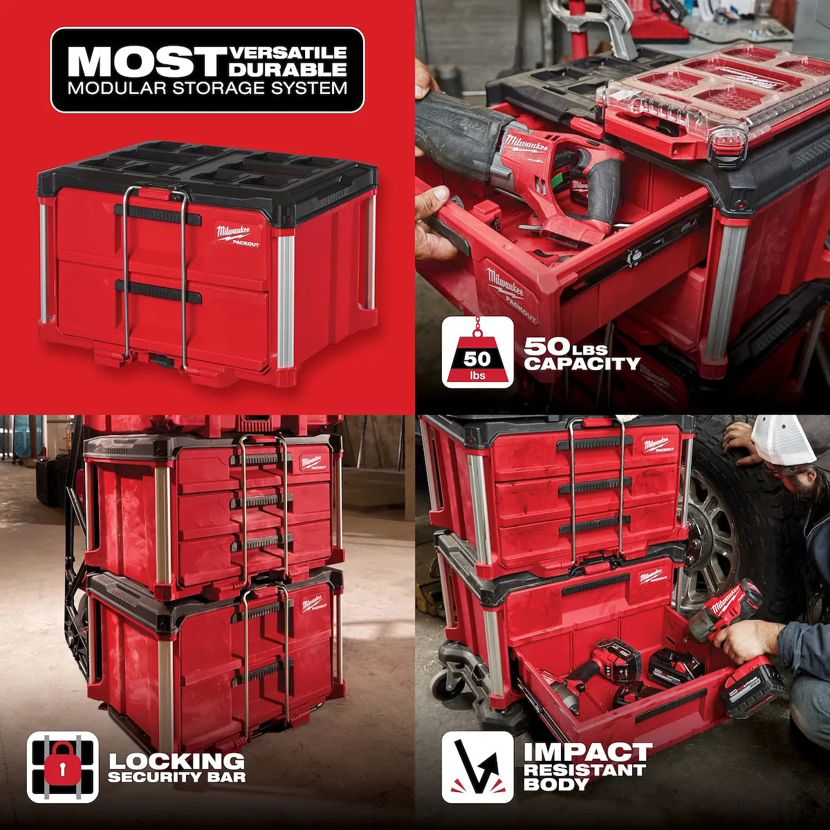 Milwaukee PACKOUT 2-Drawer Tool Box 48-22-8442