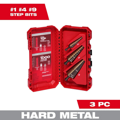 Milwaukee Cobalt Step Bit Kit (3PC) 48-89-9291 | 3-Piece