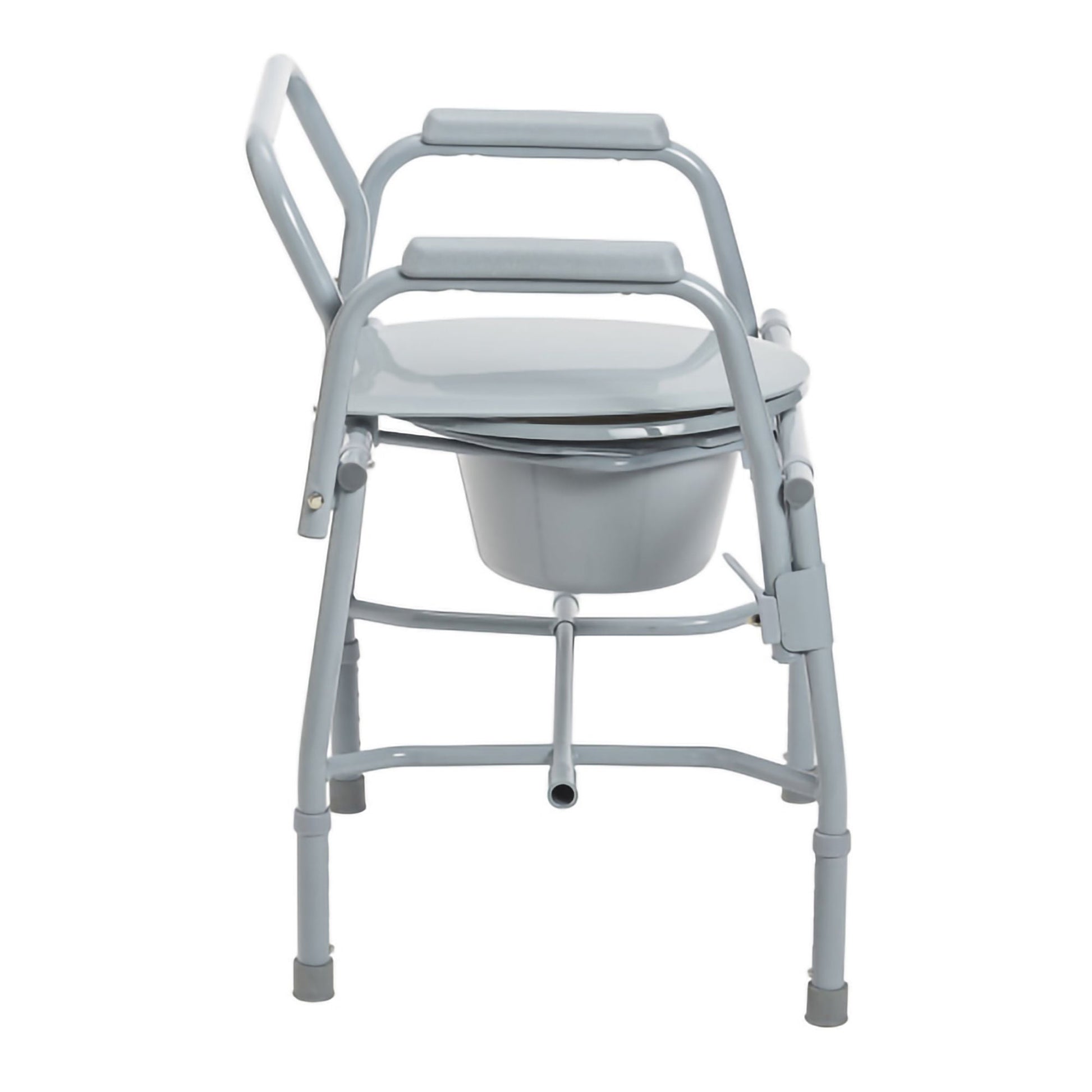 drive™ Deluxe Steel Drop-Arm Commode Chair
