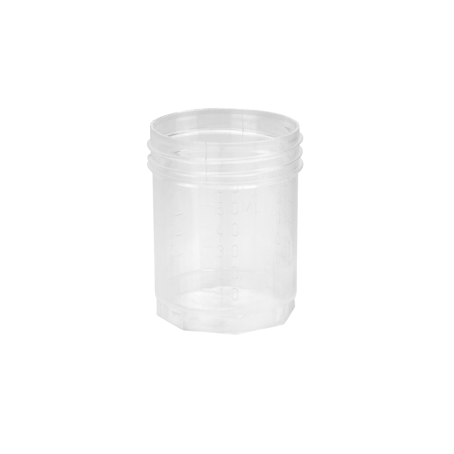 Caplugs® Evergreen 220560108KE1 60mL Threaded Specimen Container Natural Polypropylene Copolymer (PPC) 500/Bag MADE IN USA