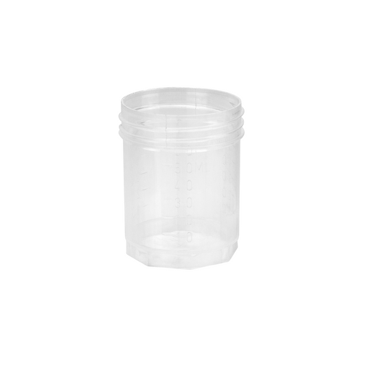 Caplugs® Evergreen 220560108KE1 60mL Threaded Specimen Container Natural Polypropylene Copolymer (PPC) 500/Bag MADE IN USA
