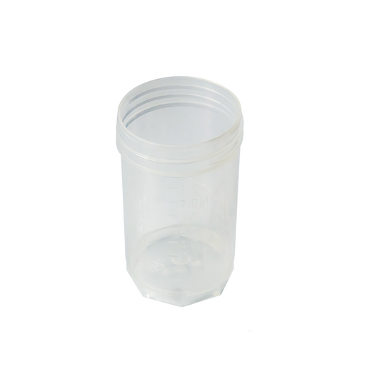 Caplugs® Evergreen 220560308KE1 90mL Threaded Specimen Container Natural Polypropylene Copolymer (PPC) 100/Bag MADE IN USA