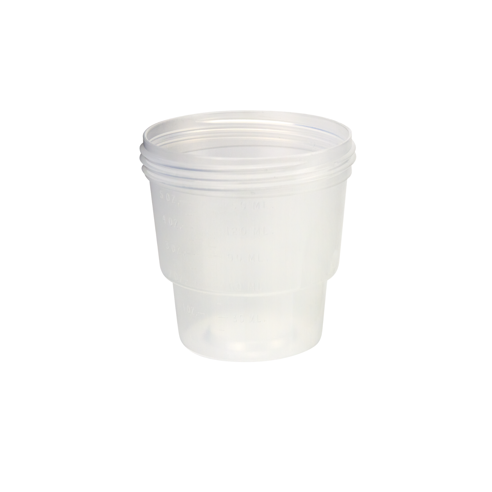 Caplugs Evergreen 220-5625-03K 150 mL Threaded Specimen Container PP Natural 20/Bag MADE IN USA