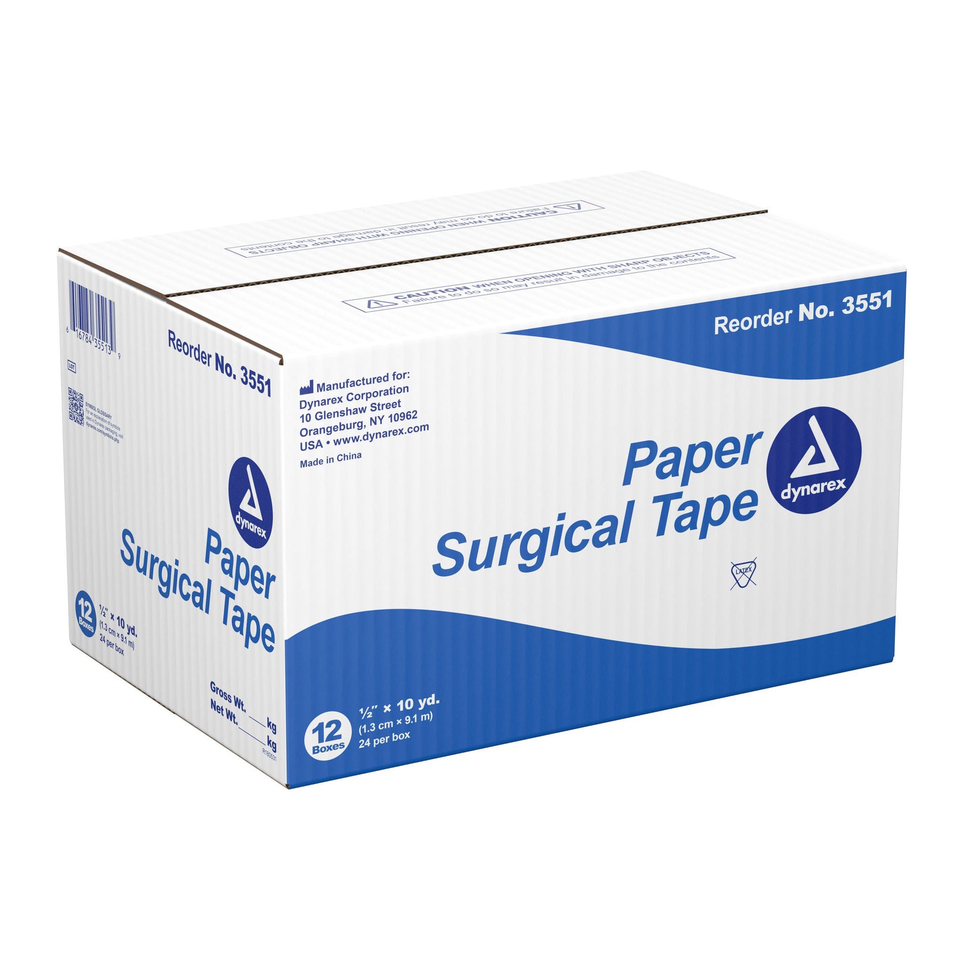dynarex® Paper Medical Tape, White