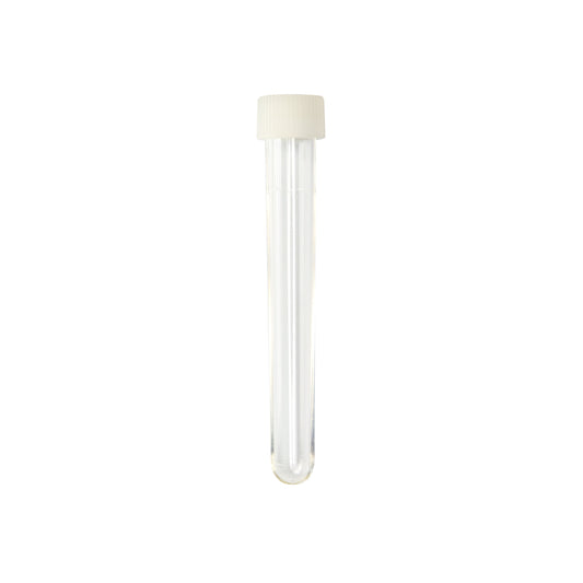 Caplugs® Evergreen 2222068050E1 8.0mL 13 x 100 mm Round Bottom Test Tube Natural PS 25/Bag Unassembled Sterile MADE IN USA