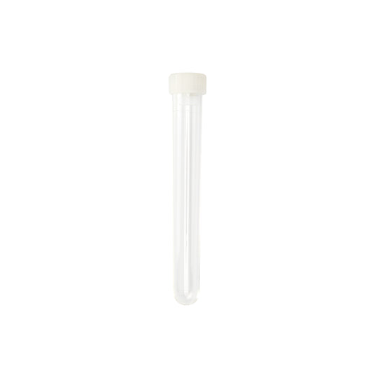 Caplugs® Evergreen 2222088050E1 19mL 16 x 125 mm Round Bottom Test Tube Natural PS 25/Bag Unassembled Sterile MADE IN USA