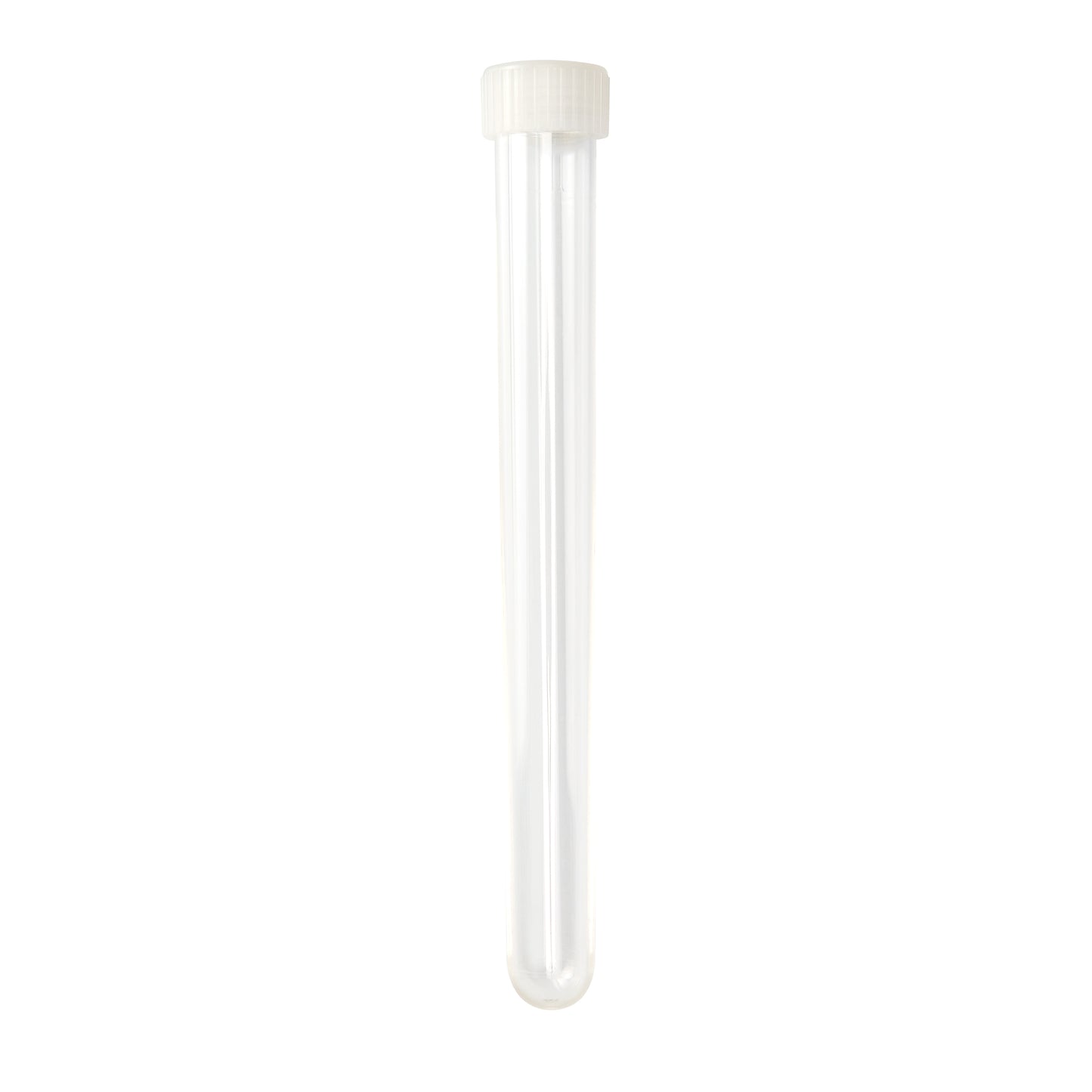 Caplugs® Evergreen 2222099050E1 21mL 16 x 150 mm Round Bottom Test Tube Natural Polystyrene (PS) 25/Bag Unassembled Sterile MADE IN USA