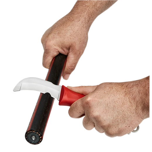 Milwaukee Lineman’s Blunt Tip Hawkbill Knife w/ STICKWORK 3in1 Ring 48-22-1923 | 3.25 in Blade Length, Stainless Steel