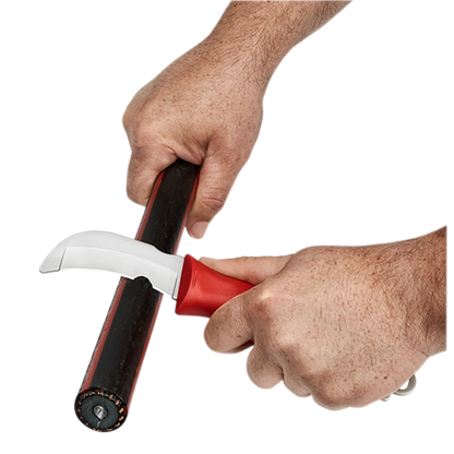 Milwaukee Lineman’s Blunt Tip Hawkbill Knife w/ STICKWORK 3in1 Ring 48-22-1923 | 3.25 in Blade Length, Stainless Steel