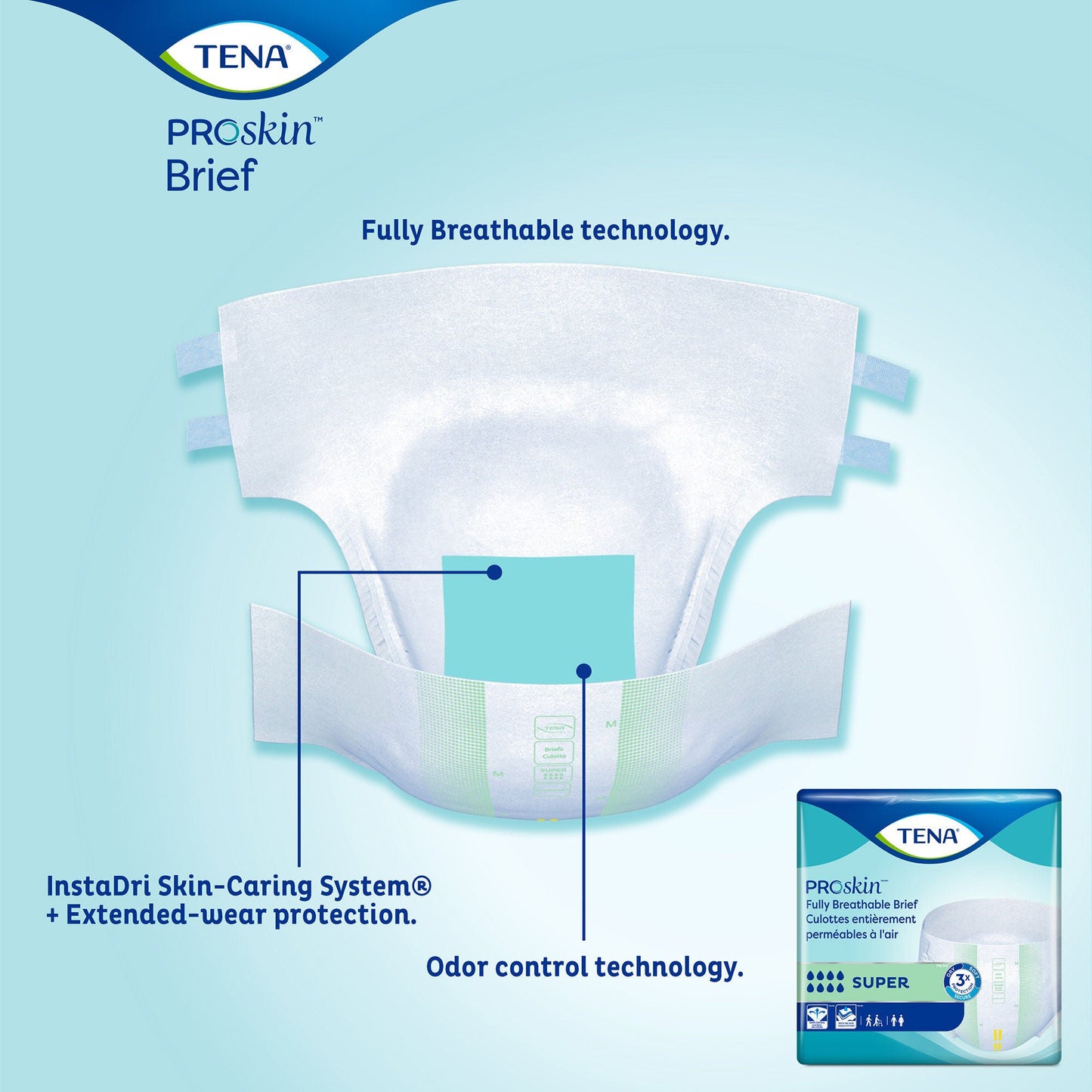 Tena® ProSkin™ Briefs, Super Absorbency, Extra Large