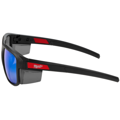 Milwaukee Polarized Full Frame Safety Glasses with Removable Side Shields – Blue Mirrored Dual Coat Lenses 48-73-2511