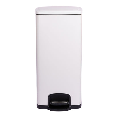 McKesson White Square Step-On Trash Can