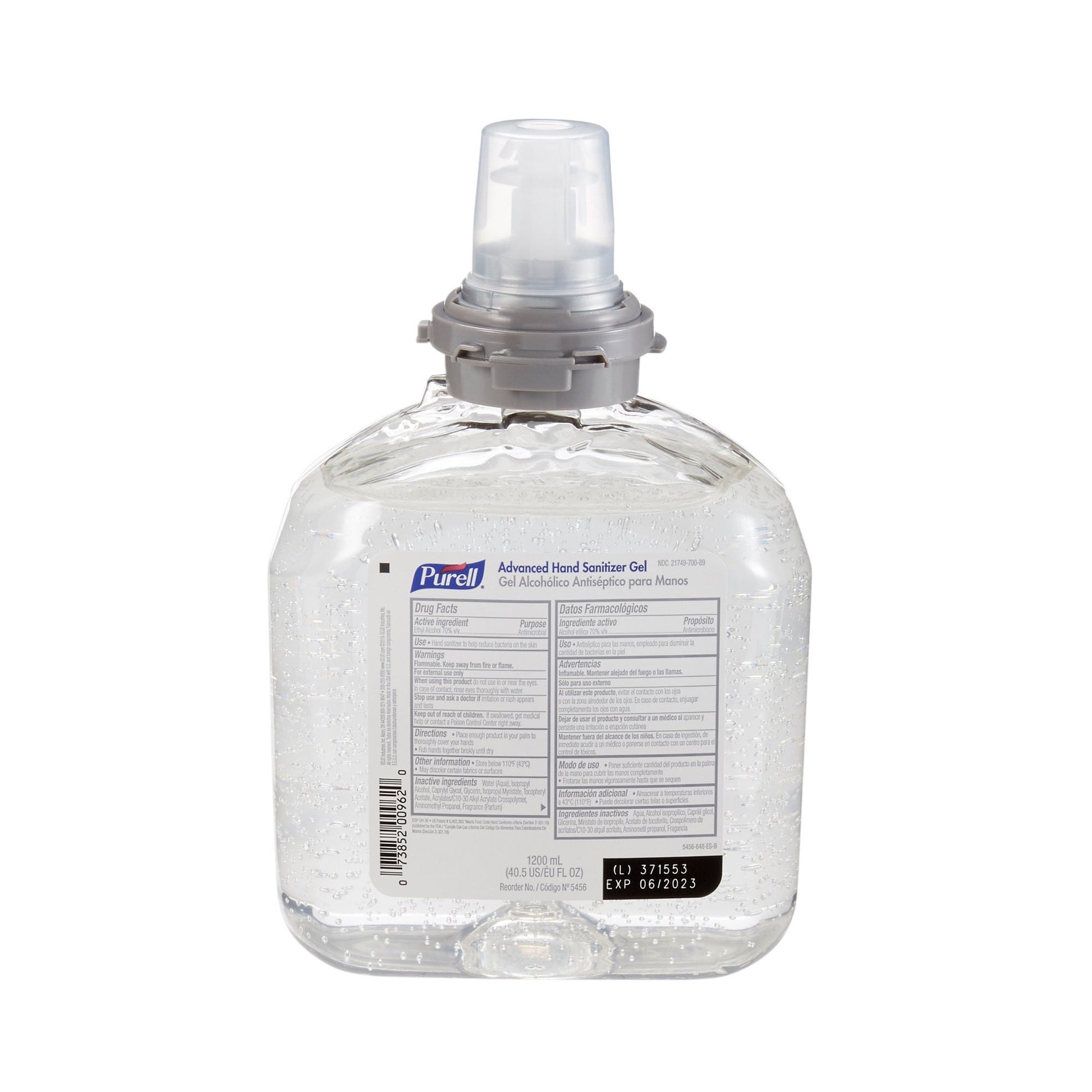 Purell® Advanced Hand Sanitizer, Ethyl Alcohol, Refill Bottle