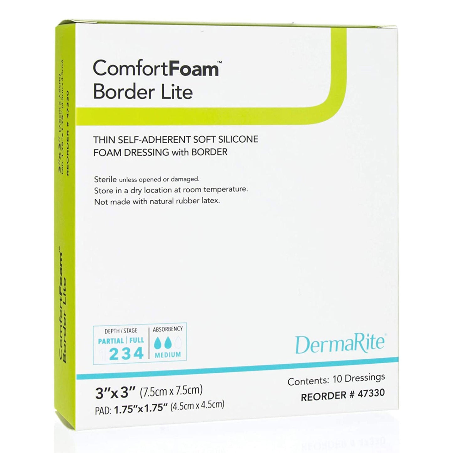 ComfortFoam™ Border Lite Thin Bordered Foam Wound Dressing