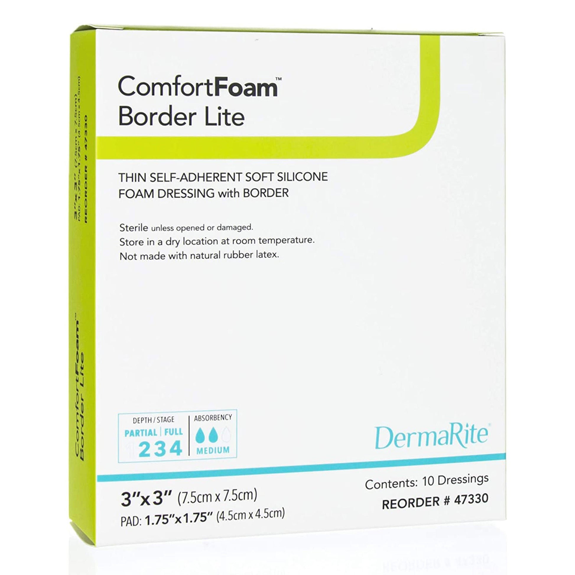ComfortFoam™ Border Lite Thin Bordered Foam Wound Dressing