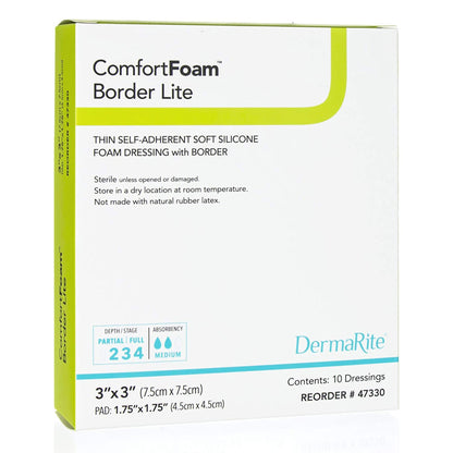 ComfortFoam™ Border Lite Thin Bordered Foam Wound Dressing