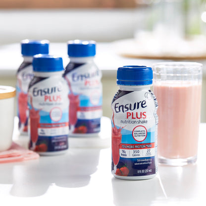 Ensure® Plus Nutrition Shake, Strawberry, bottle