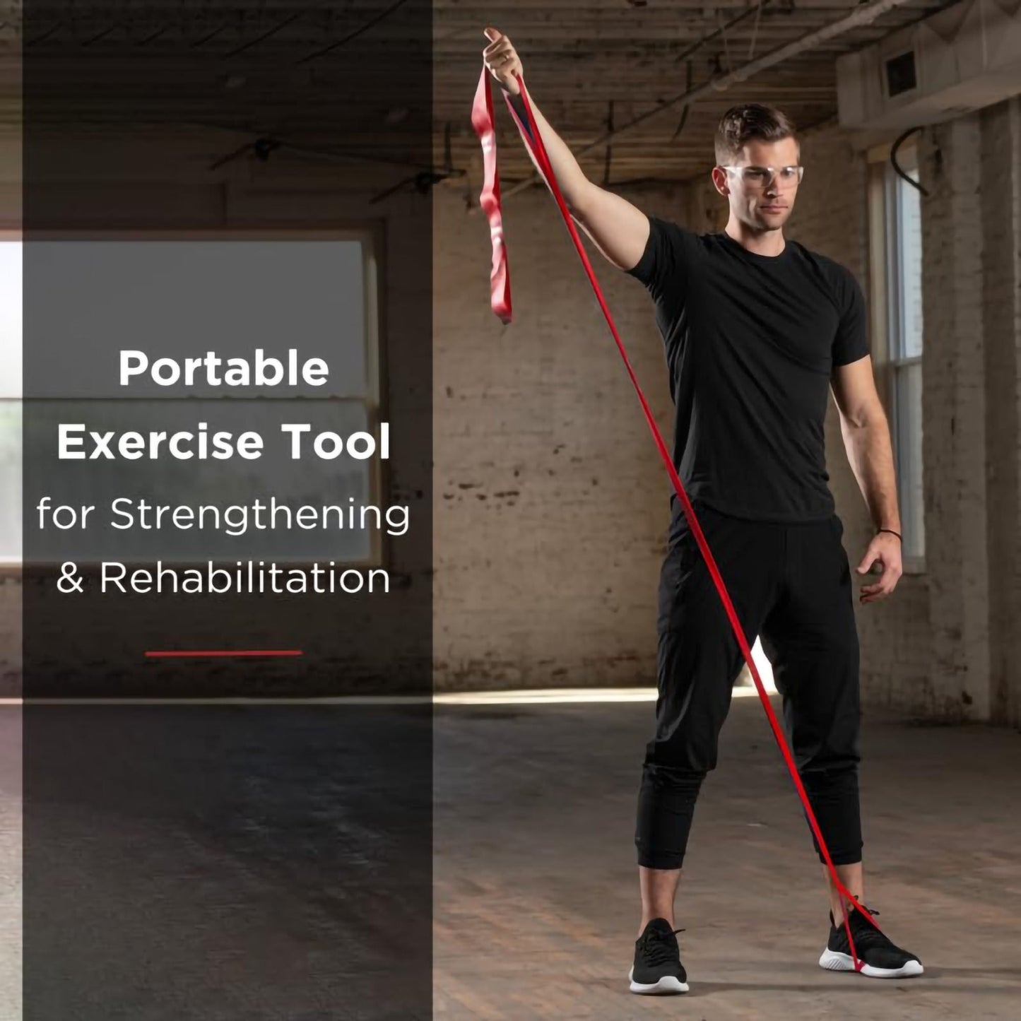 TheraBand CLX Consecutive Loops Exercise Resistance Band with Loops Red Medium Resistance