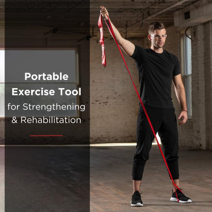 TheraBand CLX Consecutive Loops Exercise Resistance Band with Loops Red Medium Resistance