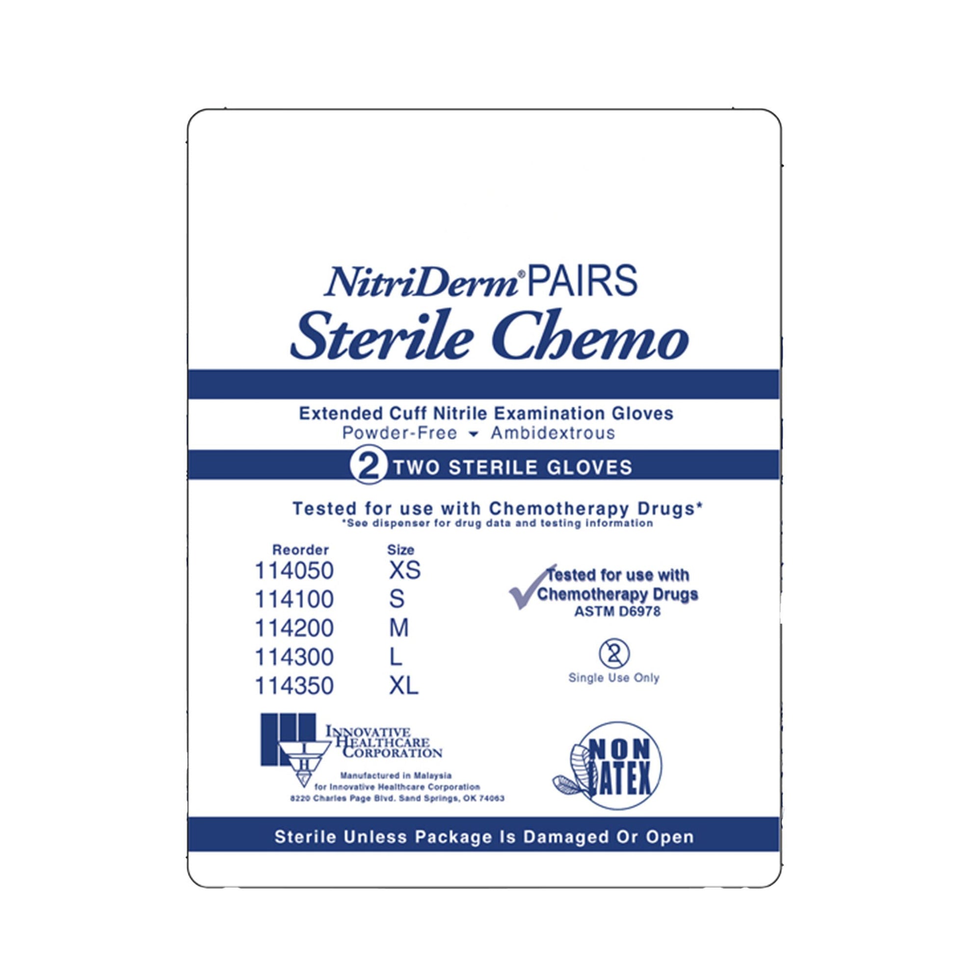 NitriDerm® EC Nitrile Exam Gloves, Blue