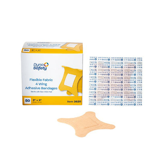 dynarex® 4-Wing Tan Adhesive Strip