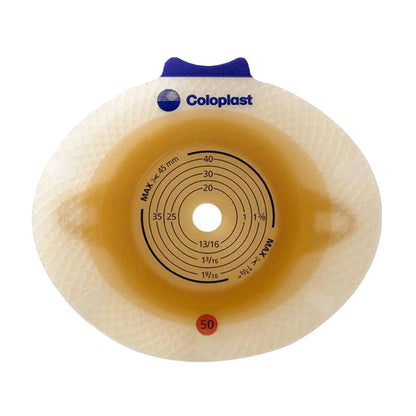 SenSura® Click Flat Barrier Ostomy Barrier, Stoma Opening, Blue Match