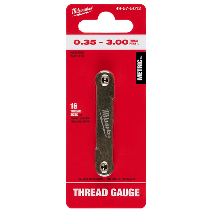Milwaukee 0.35-3.00 mm Metric Thread Pitch Gauge 49-57-5012 | Metal