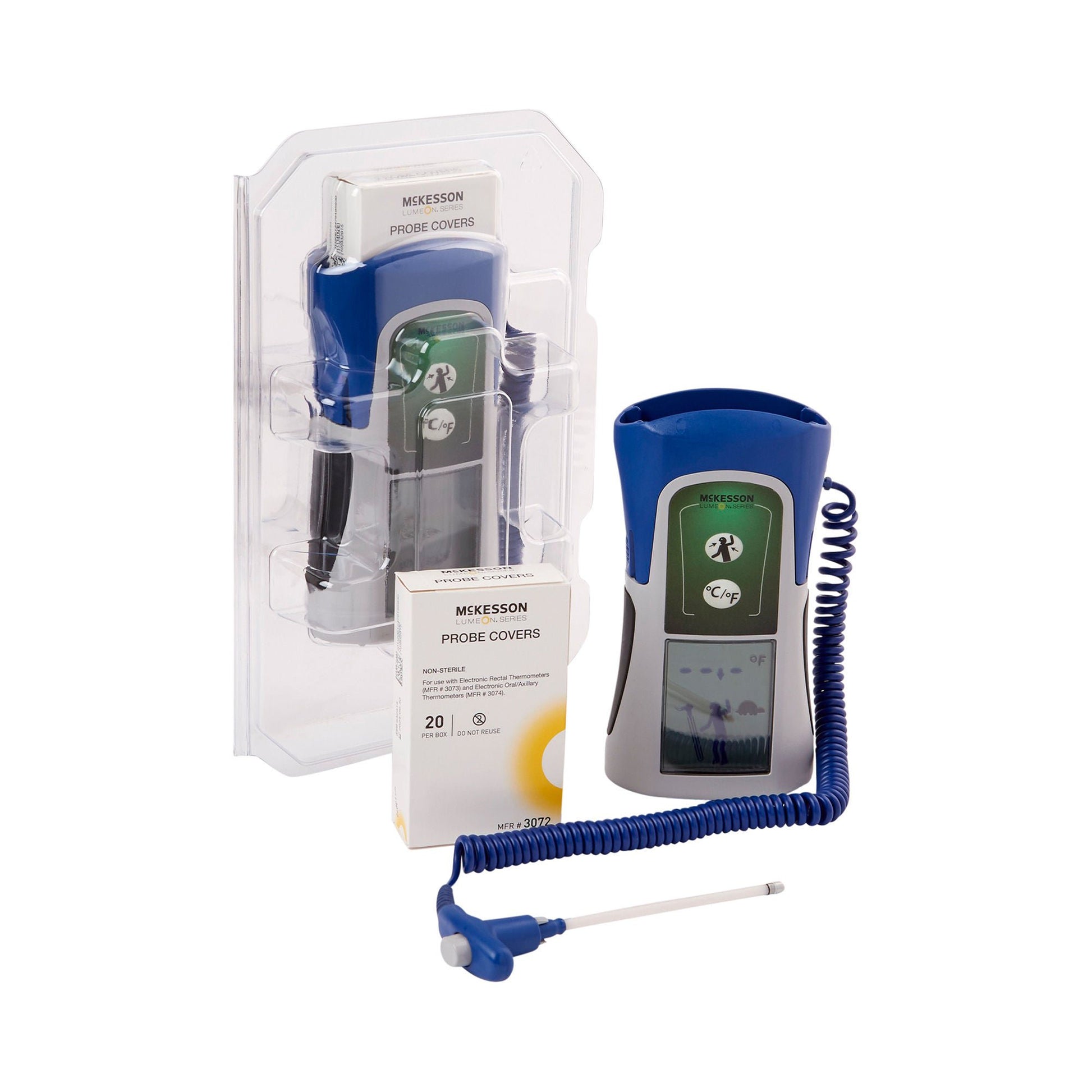 McKesson Lumeon Digital Stick Thermometer, Oral, Axillary