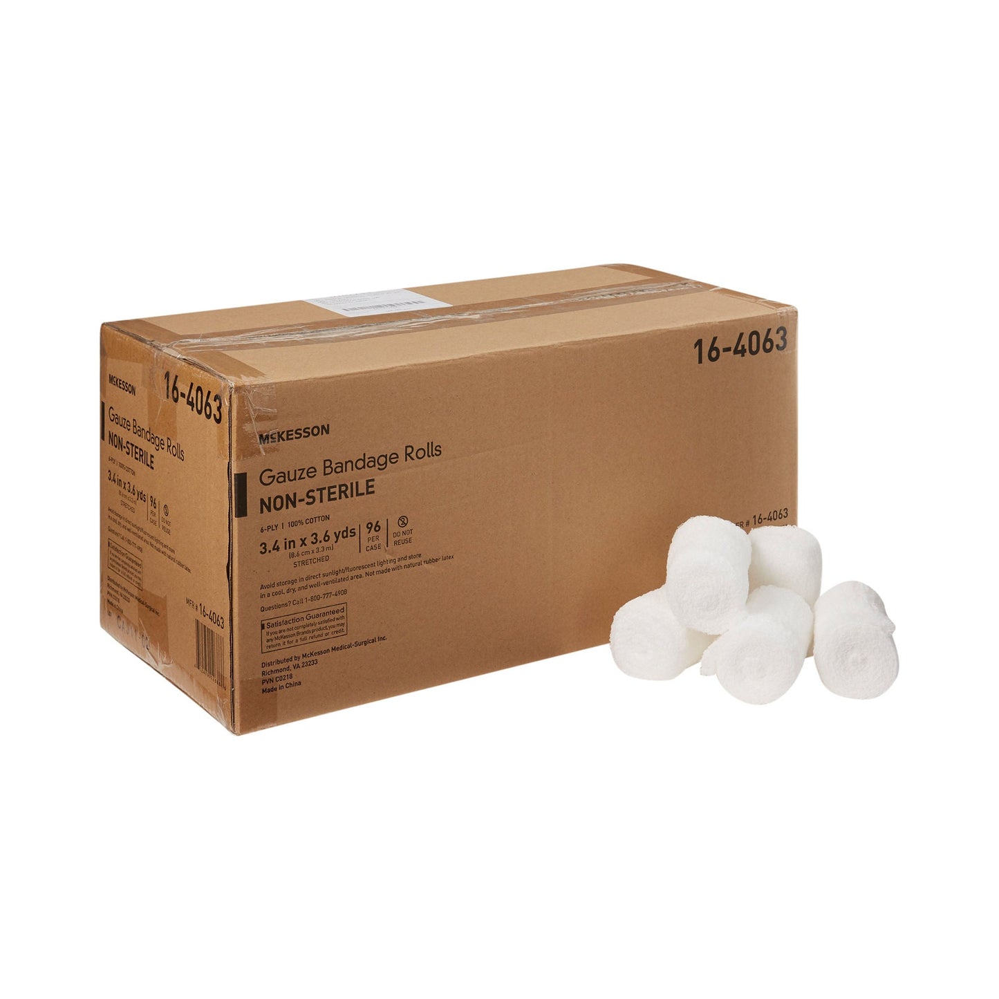 McKesson Fluff Bandage Roll, Six Ply