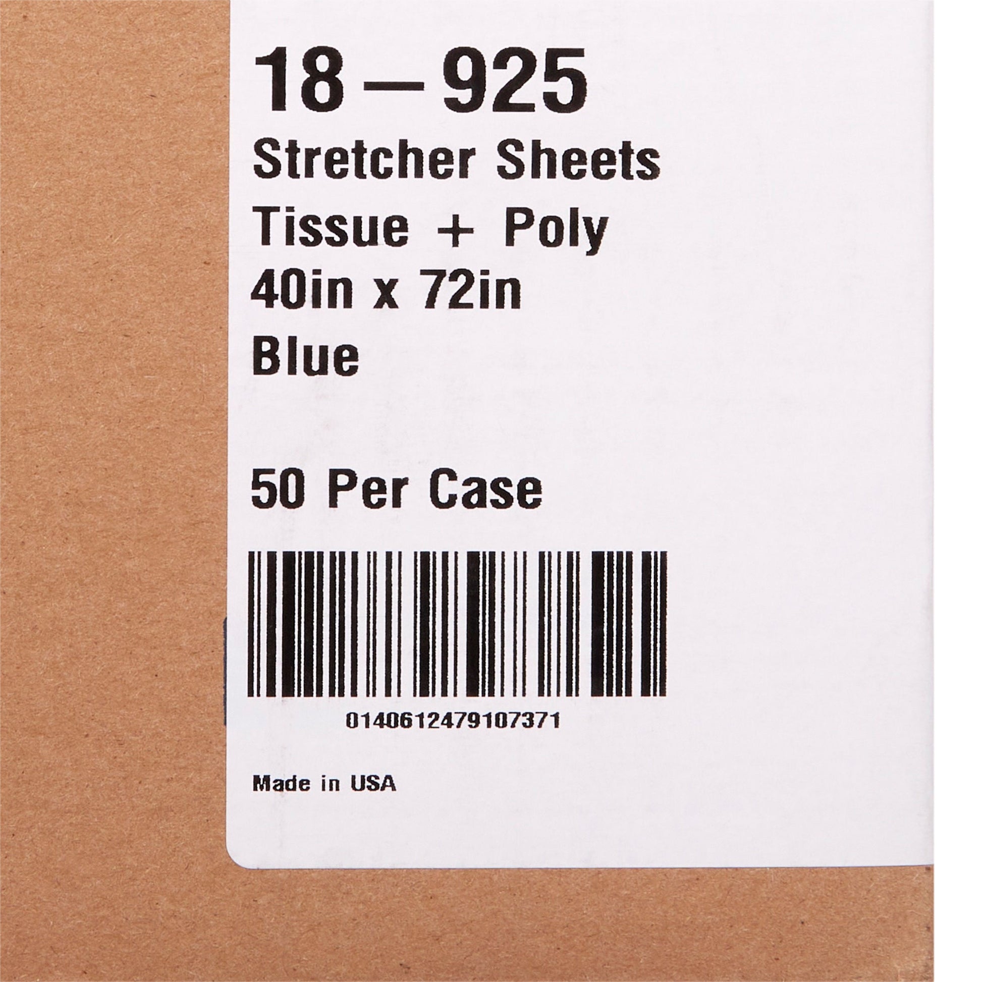 McKesson Blue Flat Stretcher Sheet