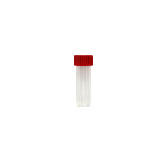 Caplugs® Evergreen 240-3007-R60 — 7.0 mL Transport Vials with Red Caps, Non-Sterile, PP, Natural, 1000/Bag Unassem