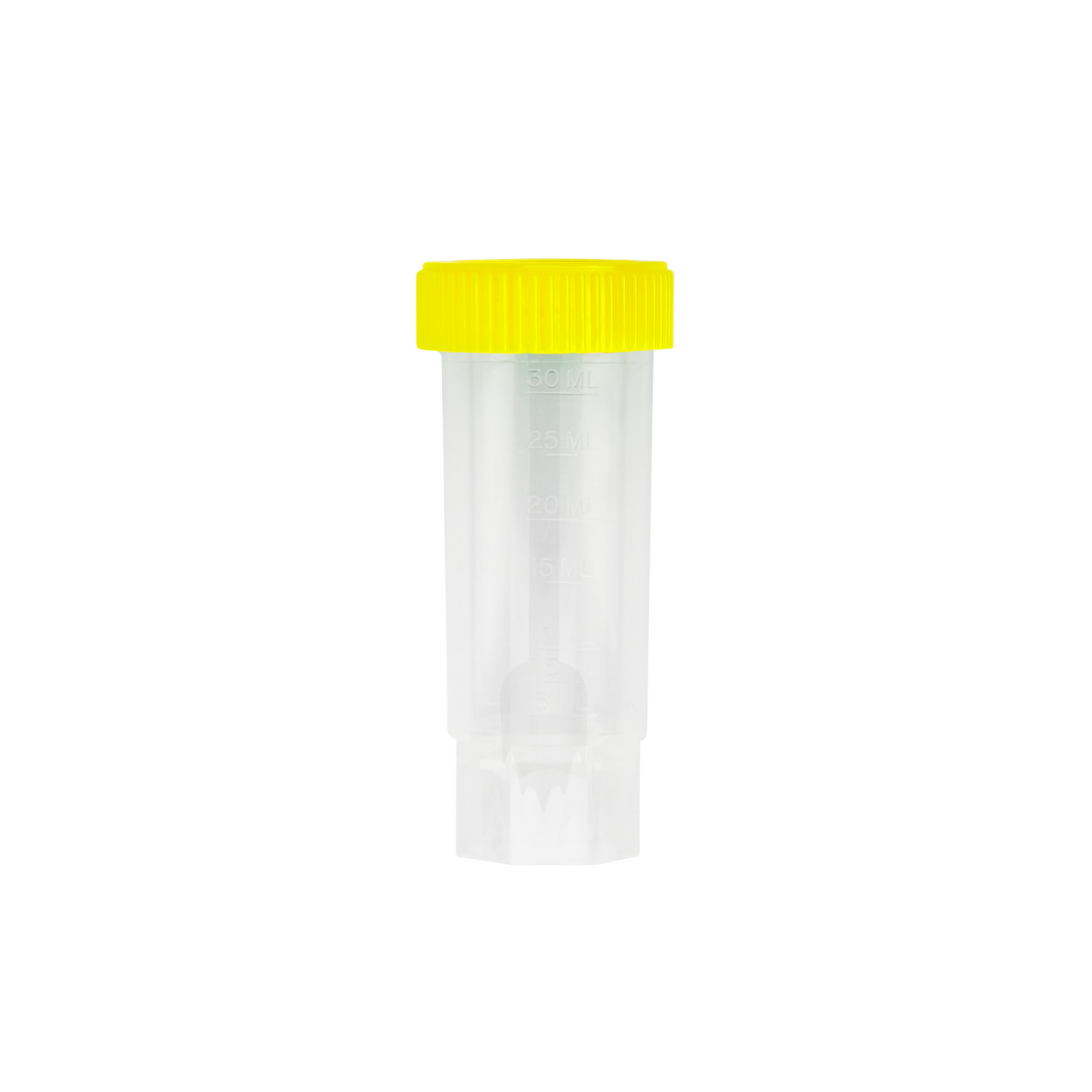 Caplugs Evergreen 222-3534-Y80 30 mL Freestanding Centrifuge Tube Yellow Cap Spork Sterile PPC 10/Bag Unassembled MADE IN USA