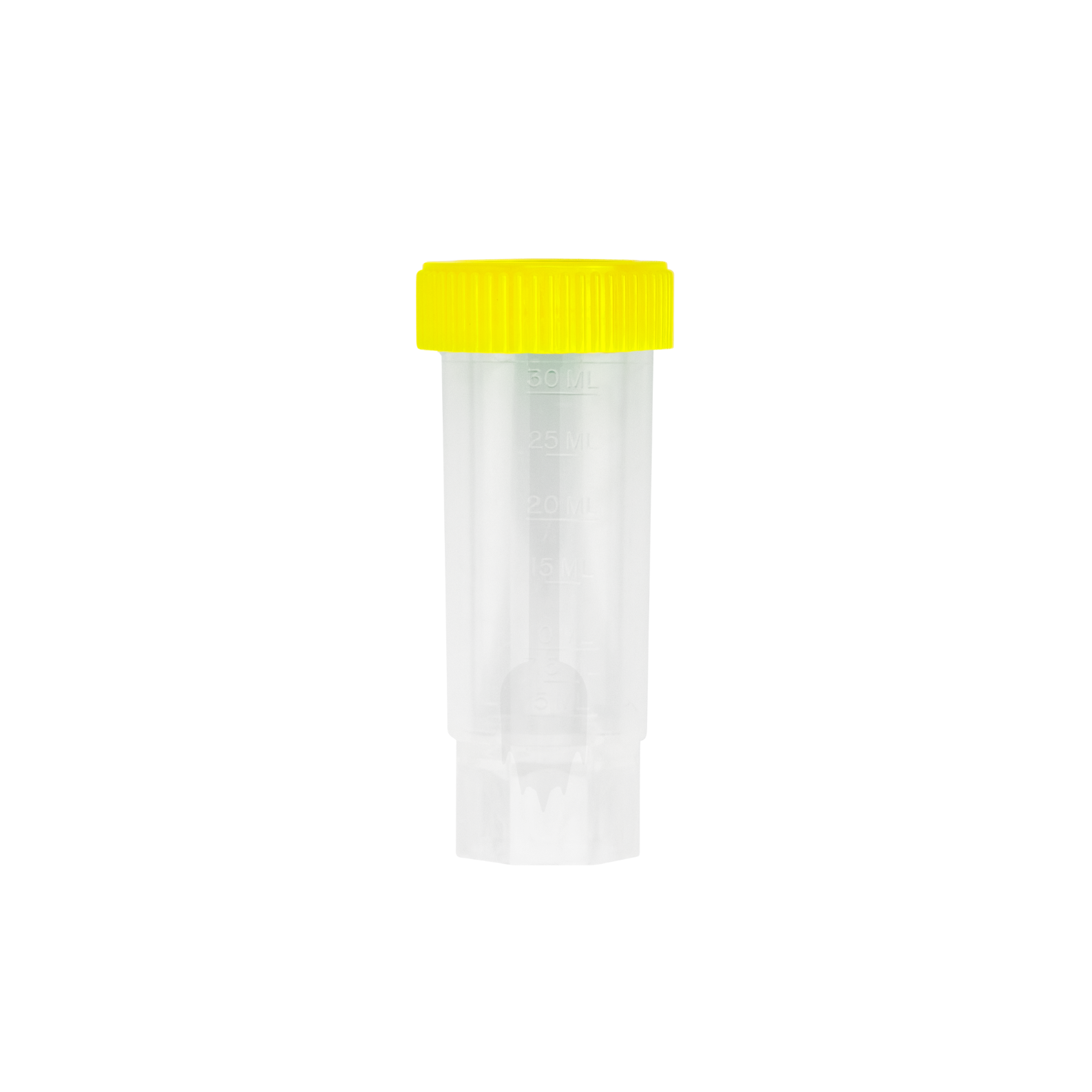 Caplugs Evergreen 222-3534-Y80 30 mL Freestanding Centrifuge Tube Yellow Cap Spork Sterile PPC 10/Bag Unassembled MADE IN USA
