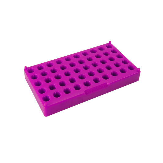 Caplugs® Evergreen 2403921K80E1 MST™ Cryogenic Vial Processing Rack 50 Positions Fuchsia PPC MADE IN USA