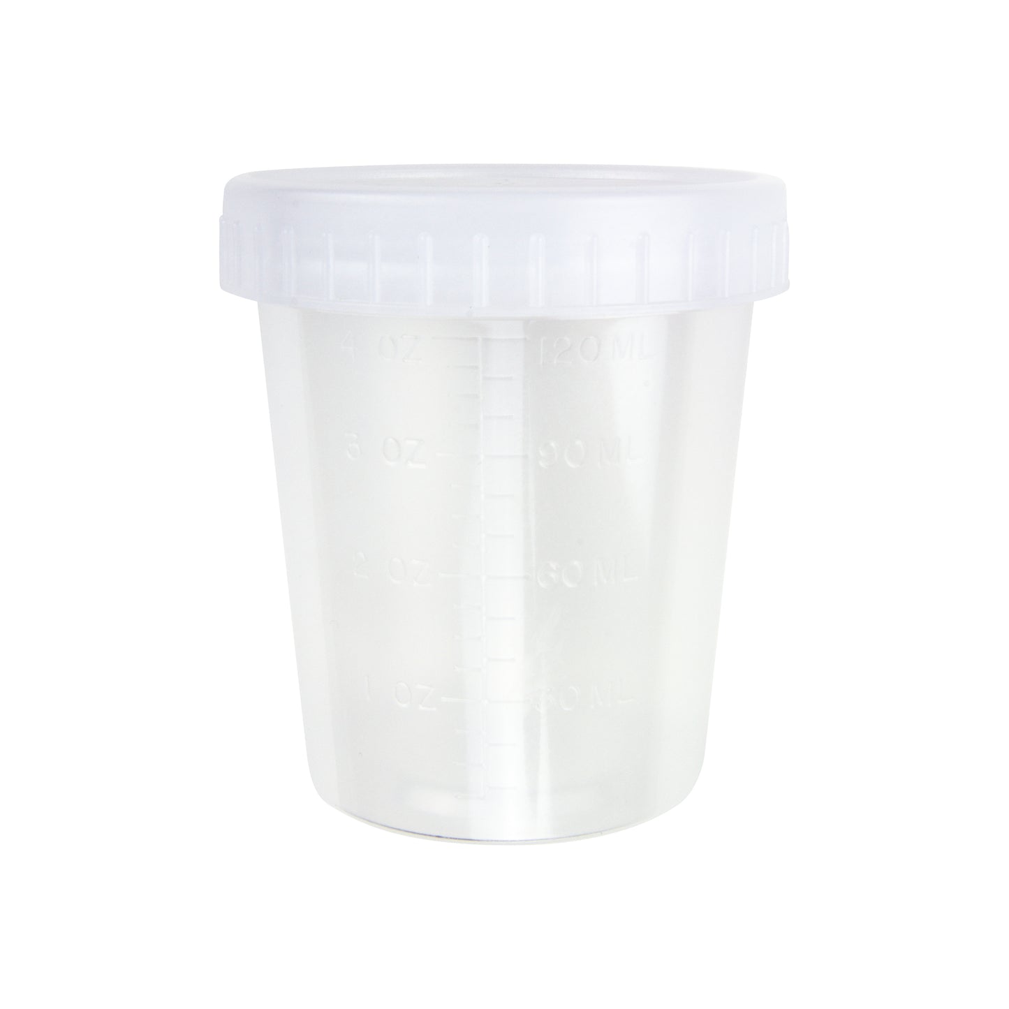 Caplugs Evergreen 222-5614-06I 120 mL Specimen Container Natural Cap Sterile PP Individually Packed MADE IN USA