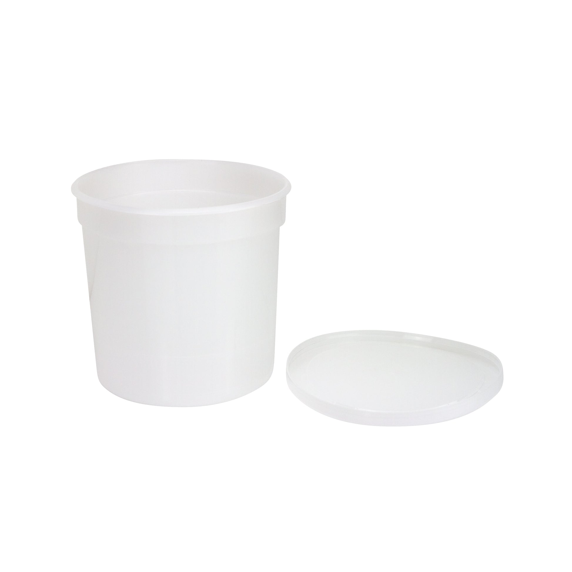 Caplugs® Evergreen 240-5703-06N — 32 oz Specimen Containers with Press-Close Lids, Non-Sterile, HDPE, Natural, 84/