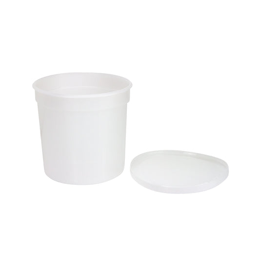 Caplugs® Evergreen 240-5703-06N — 32 oz Specimen Containers with Press-Close Lids, Non-Sterile, HDPE, Natural, 84/