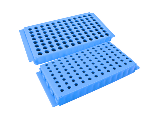 Caplugs® Evergreen 240-6388-L30 — 96-Well Microcentrifuge Tube Rack, PP Lavender