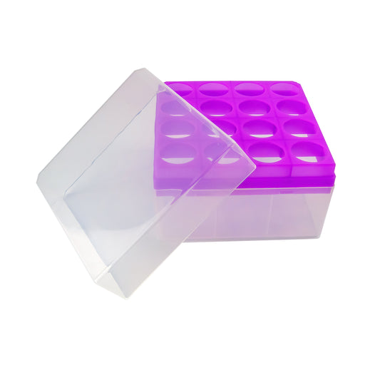 Caplugs® Evergreen 240-6650-K3D — Centrifuge Tube Storage Boxes for 50 mL Centrifuge Tubes, 16 Positions, Non-Ster
