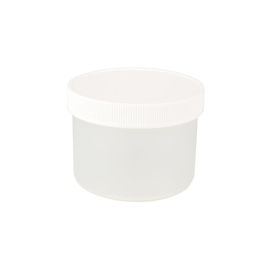 Caplugs® Evergreen 240-9250-W3L — 250 mL Wide-Mouth Specimen Containers with White Screw Caps, 90 x 65 mm, Non-Ste