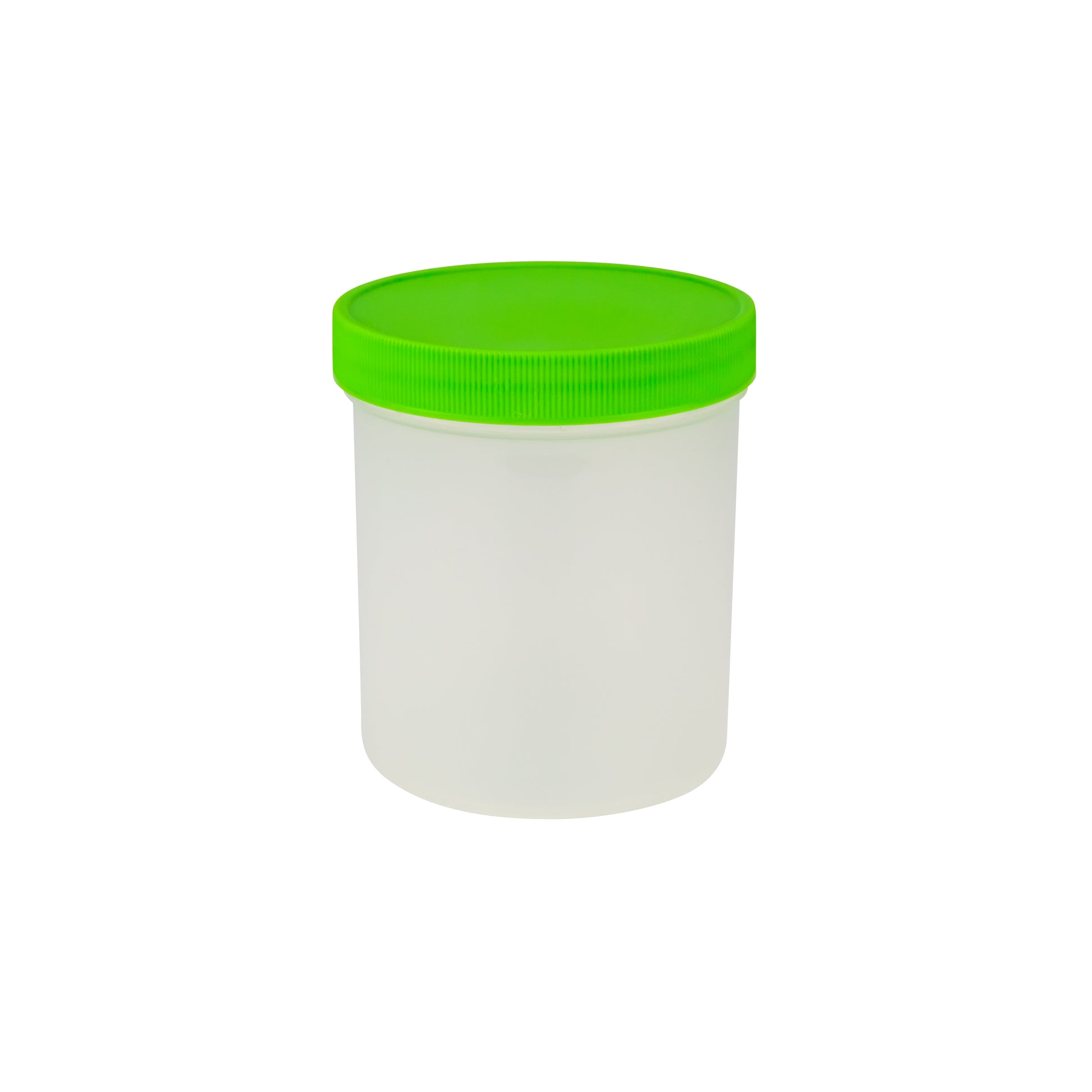 Caplugs® Evergreen 240-9400-G3L — 400 mL Wide-Mouth Specimen Containers with Green Screw Caps, 90 x 100 mm, Non-St