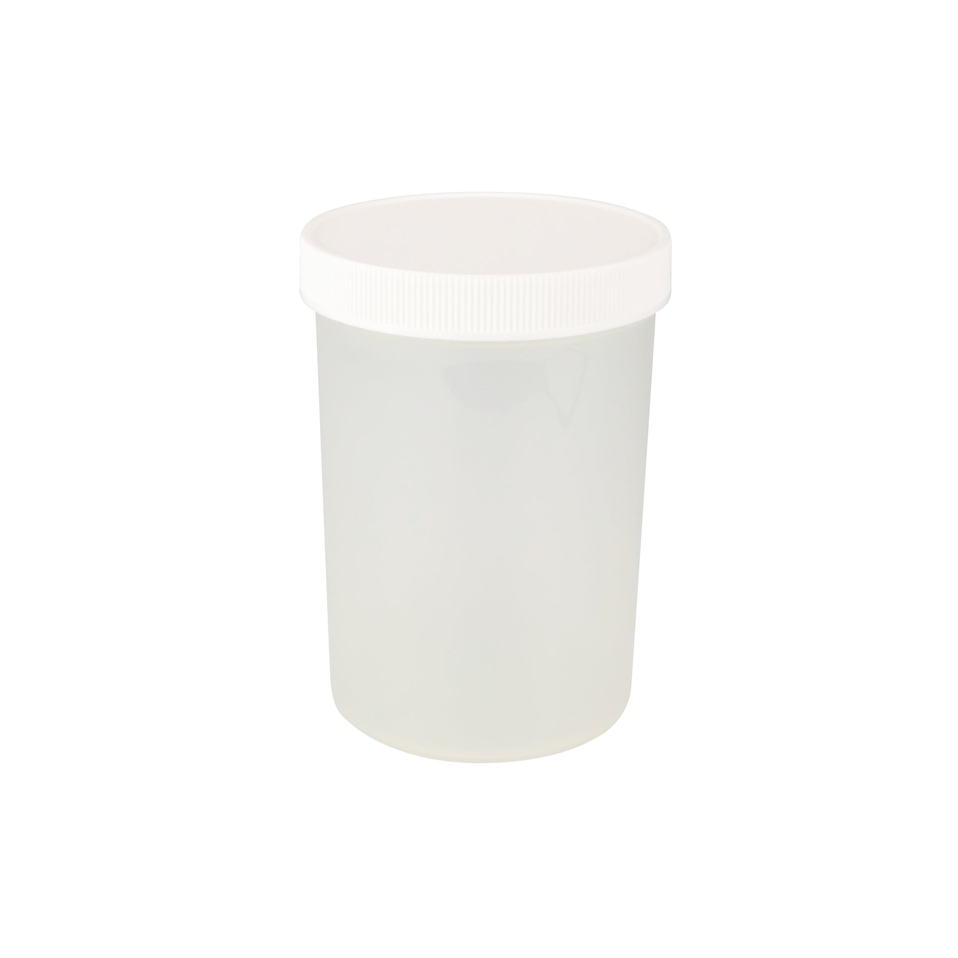 Caplugs® Evergreen 240-9500-W3L — 500 mL Wide-Mouth Specimen Containers with White Screw Caps, 90 x 125 mm, Non-St