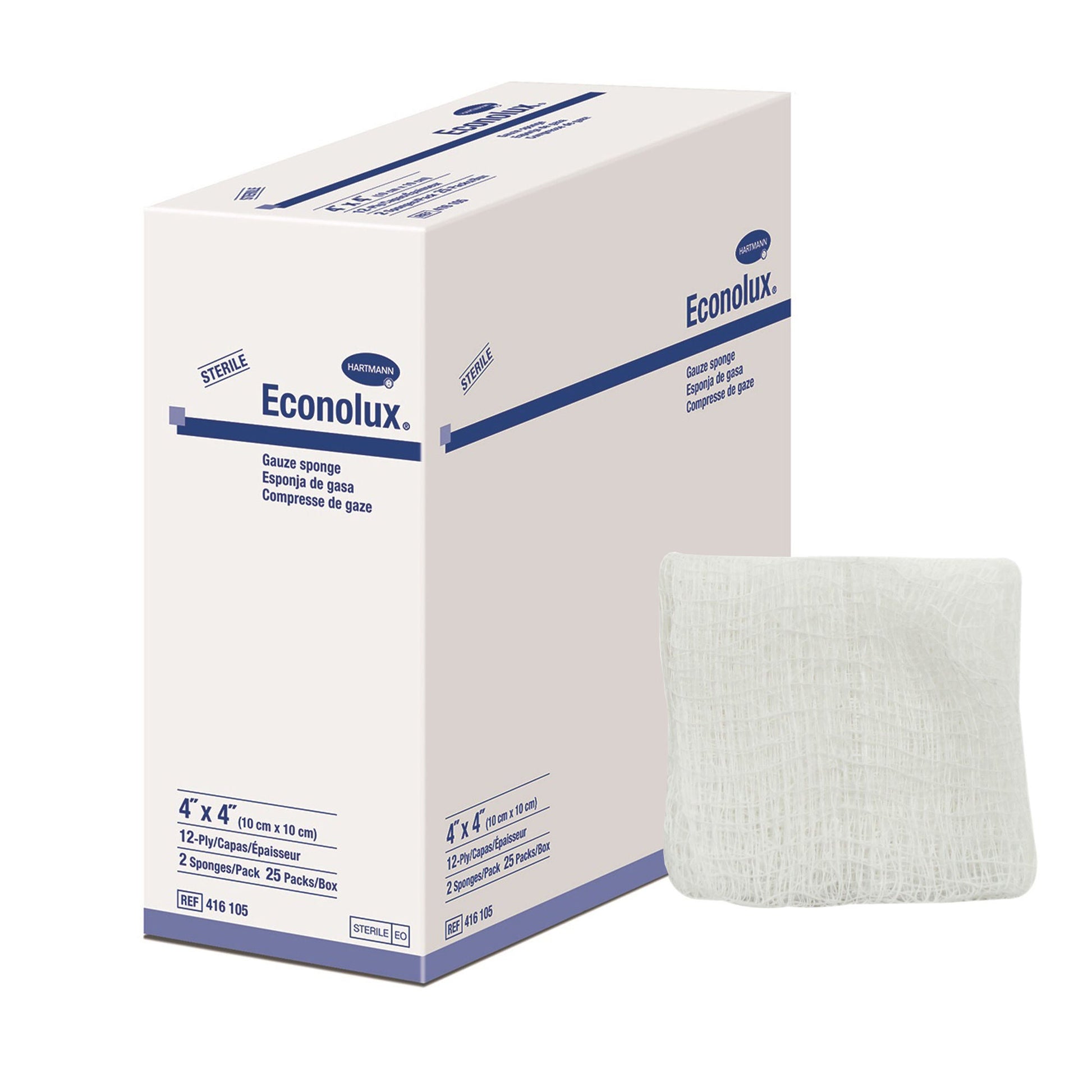 Econolux® Sterile Gauze Sponge, 12-Ply