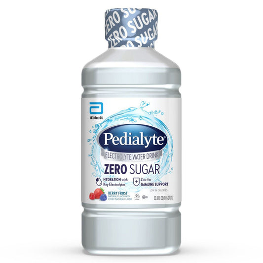 Pedialyte® Zero Sugar Electrolyte Water Drink, Berry Frost, bottle